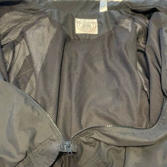 John Ashford Sport Track Jacket Black White Lightweight Mesh Lined Windbreaker L - Picture 5 of 5